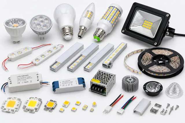 LED products and lighting parts sourcing product examples