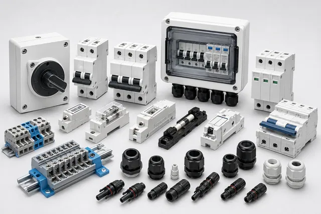 DC switches and protection parts sourcing product examples
