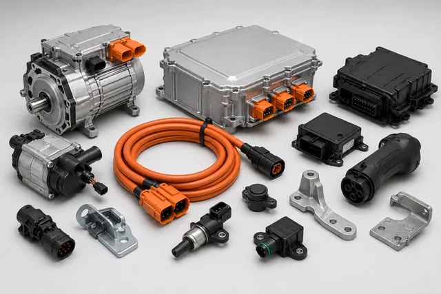 Electric vehicle spare parts sourcing product examples
