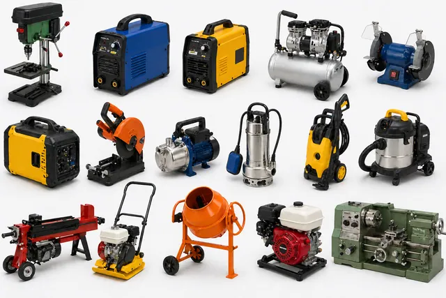 Small machinery and equipment sourcing product examples