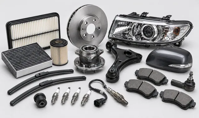Passenger vehicle replacement parts sourcing product examples