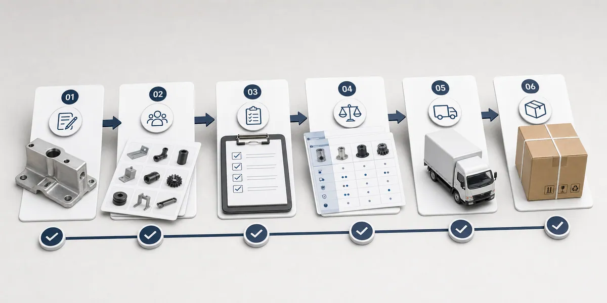 Sourcing workflow from request to delivery